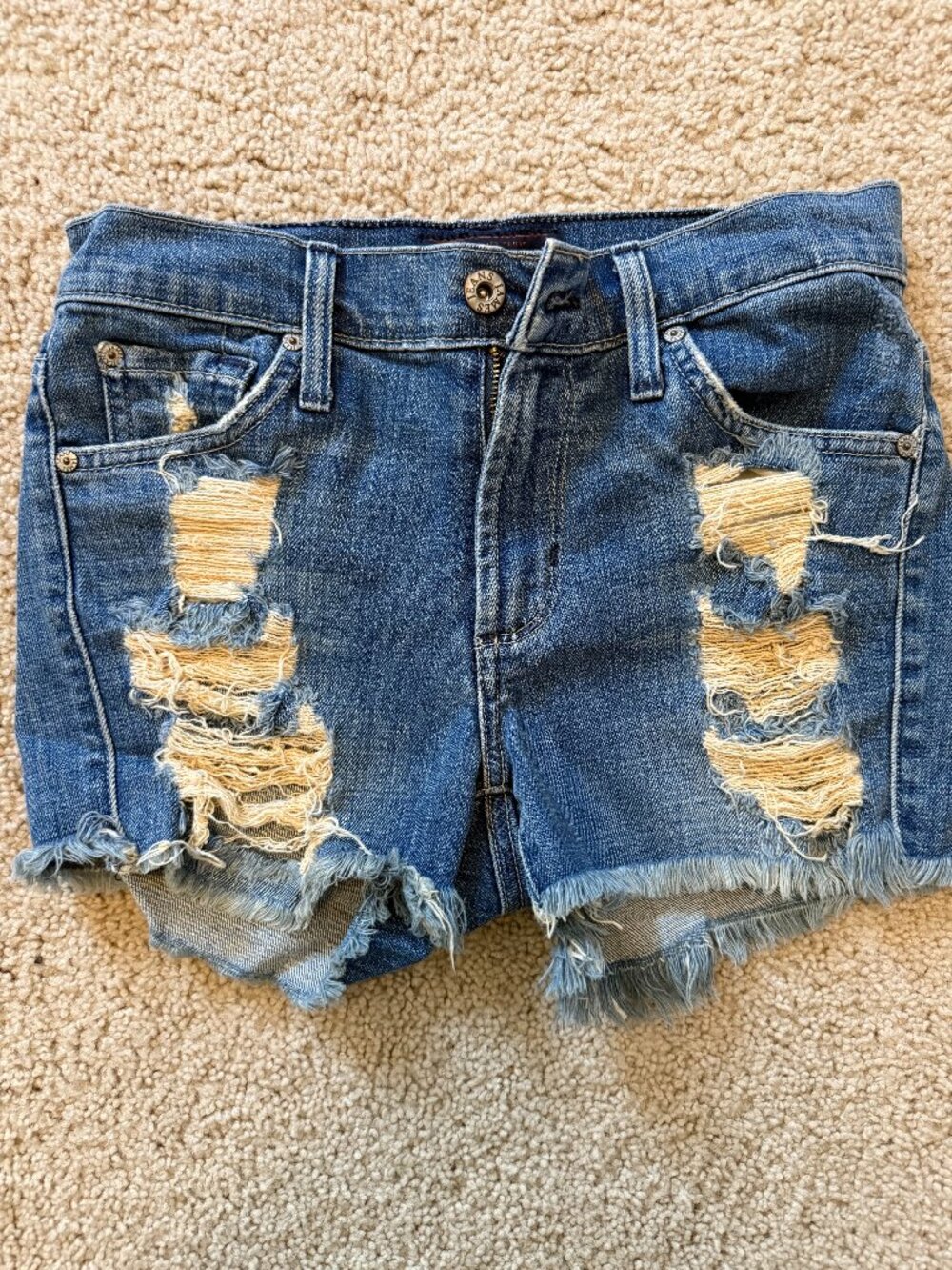 James Jeans Slim Distressed Shorts - Size 28